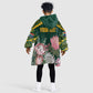 Personalized South Africa With Afro King Protea KId Wearable Blanket Hoodie Kente Patterns