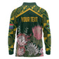 Personalized South Africa With Afro King Protea Long Sleeve Polo Shirt Kente Patterns