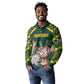 Personalized South Africa With Afro King Protea Long Sleeve Polo Shirt Kente Patterns