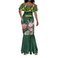 Personalized South Africa With Afro King Protea Mermaid Dress Kente Patterns