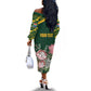 Personalized South Africa With Afro King Protea Off The Shoulder Long Sleeve Dress Kente Patterns