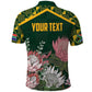 Personalized South Africa With Afro King Protea Polo Shirt Kente Patterns