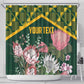 Personalized South Africa With Afro King Protea Shower Curtain Kente Patterns