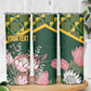 Personalized South Africa With Afro King Protea Skinny Tumbler Kente Patterns