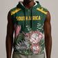 Personalized South Africa With Afro King Protea Sleeveless Zip Hoodie Kente Patterns - African Pride