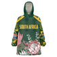 Personalized South Africa With Afro King Protea Wearable Blanket Hoodie Kente Patterns