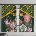 Personalized South Africa With Afro King Protea Window Curtain Kente Patterns