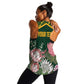 Personalized South Africa With Afro King Protea Women Racerback Tank Kente Patterns