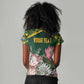 Personalized South Africa With Afro King Protea Women V-Neck T-Shirt Kente Patterns