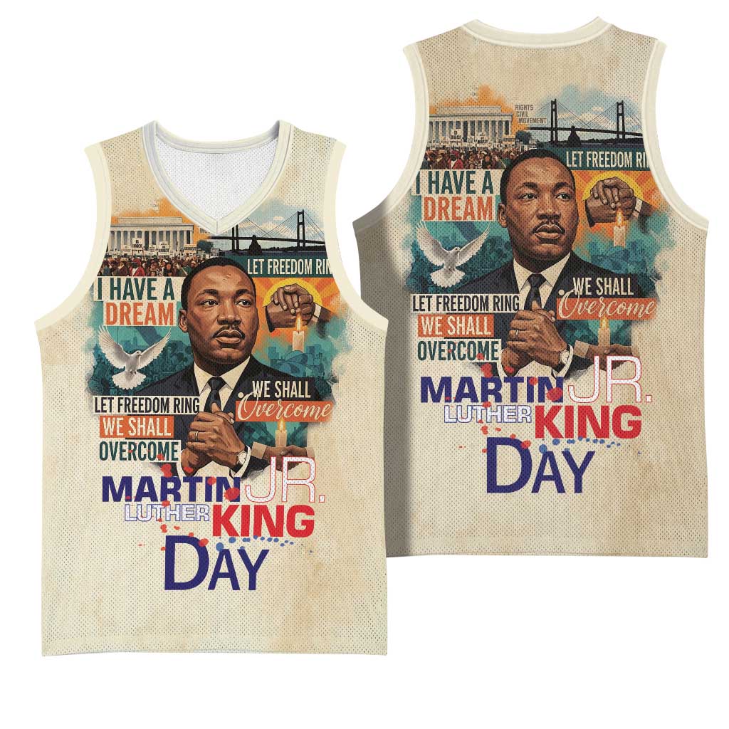 Martin Luther King MLK Basketball Jersey I Have a Dream Vintage Art - African Pride