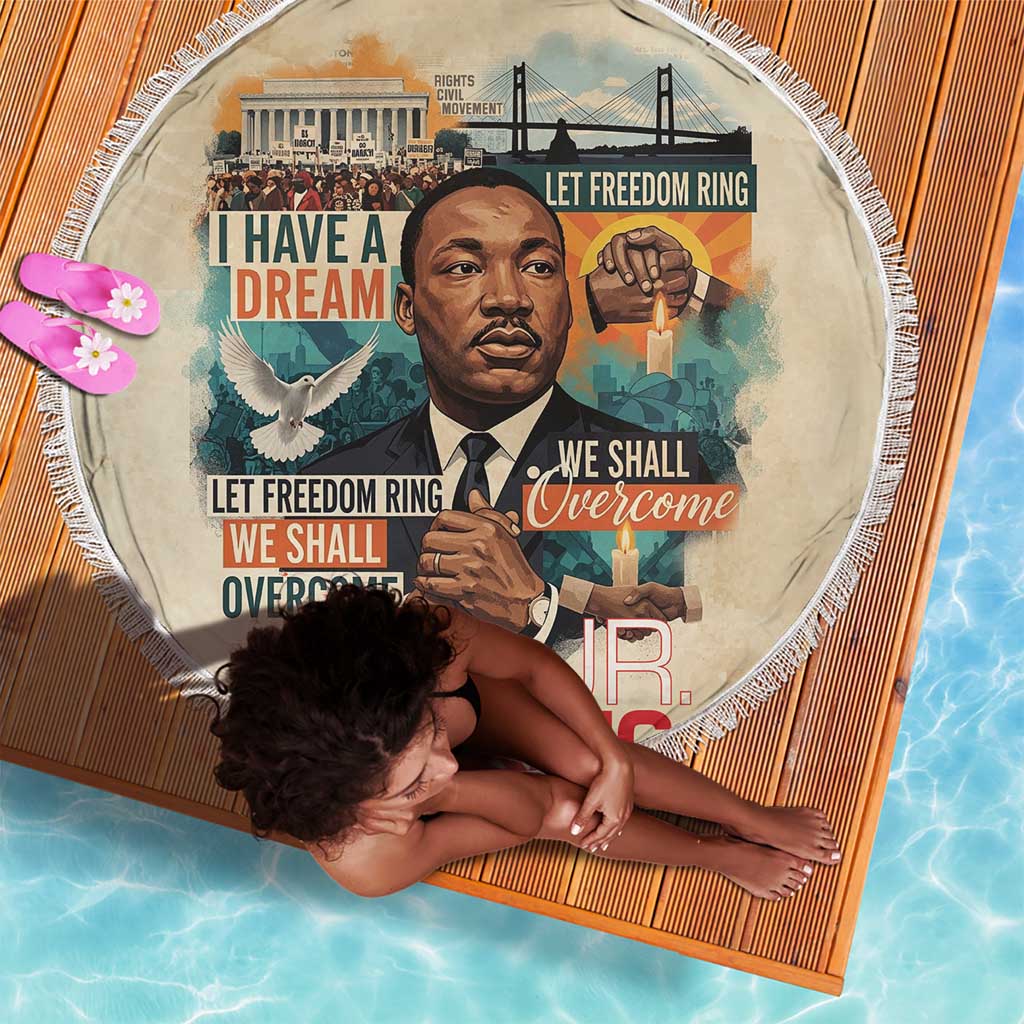 Martin Luther King MLK Beach Blanket I Have a Dream Vintage Art - African Pride