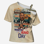 Martin Luther King MLK Cross Shoulder Shirt I Have a Dream Vintage Art - African Pride
