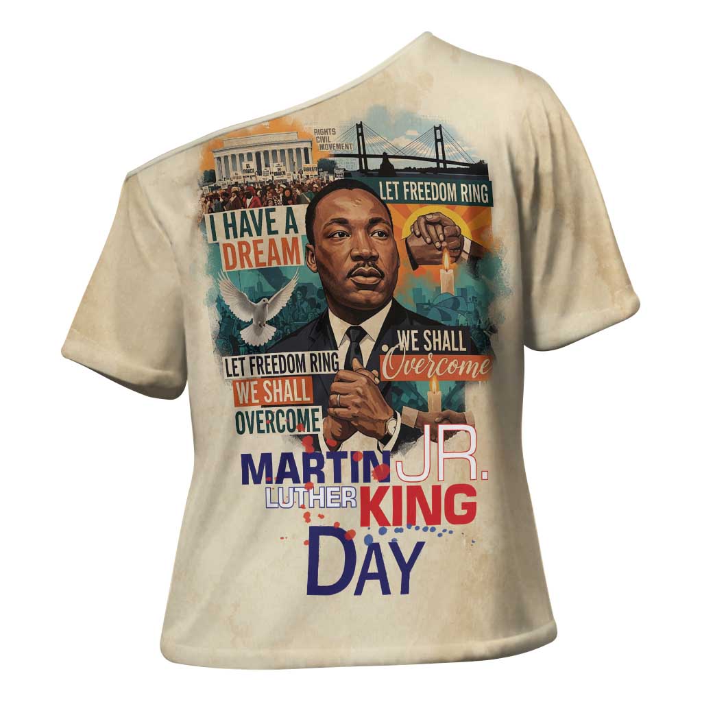 Martin Luther King MLK Cross Shoulder Shirt I Have a Dream Vintage Art - African Pride
