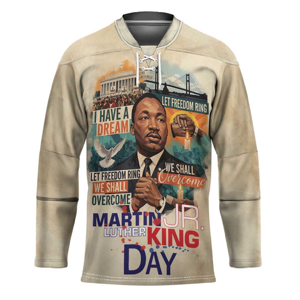Martin Luther King MLK Hockey Jersey I Have a Dream Vintage Art - African Pride