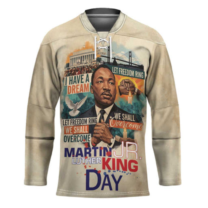 Martin Luther King MLK Hockey Jersey I Have a Dream Vintage Art - African Pride