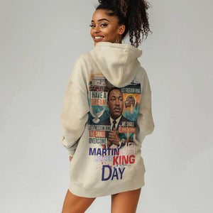 Martin Luther King MLK Hoodie Dress I Have a Dream Vintage Art - African Pride