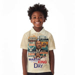 Martin Luther King MLK Kid Polo Shirt I Have a Dream Vintage Art - African Pride