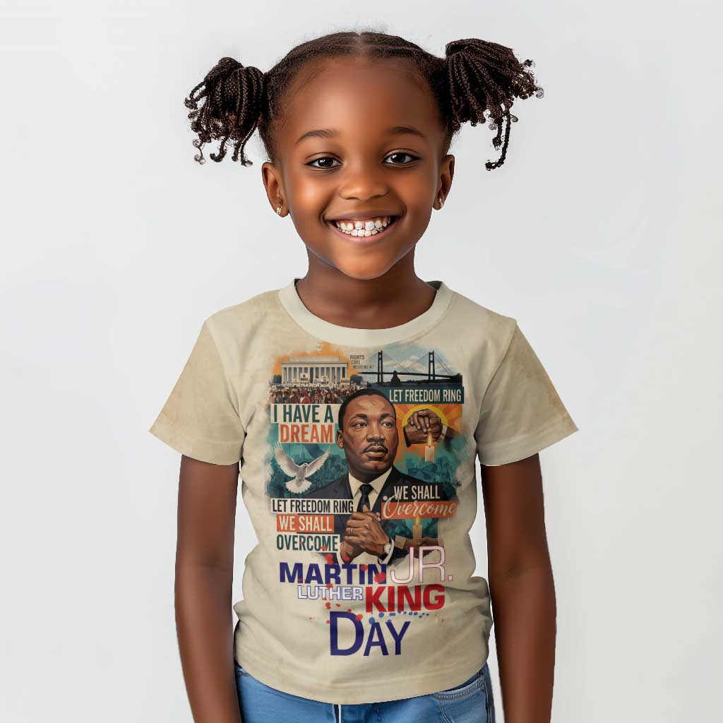 Martin Luther King MLK Kid T shirt I Have a Dream Vintage Art - African Pride