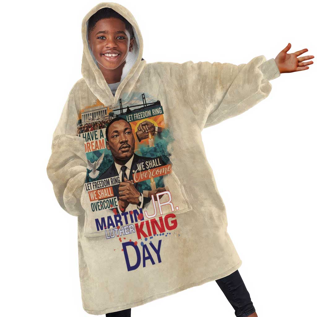 Martin Luther King MLK Kid Wearable Blanket Hoodie I Have a Dream Vintage Art - African Pride