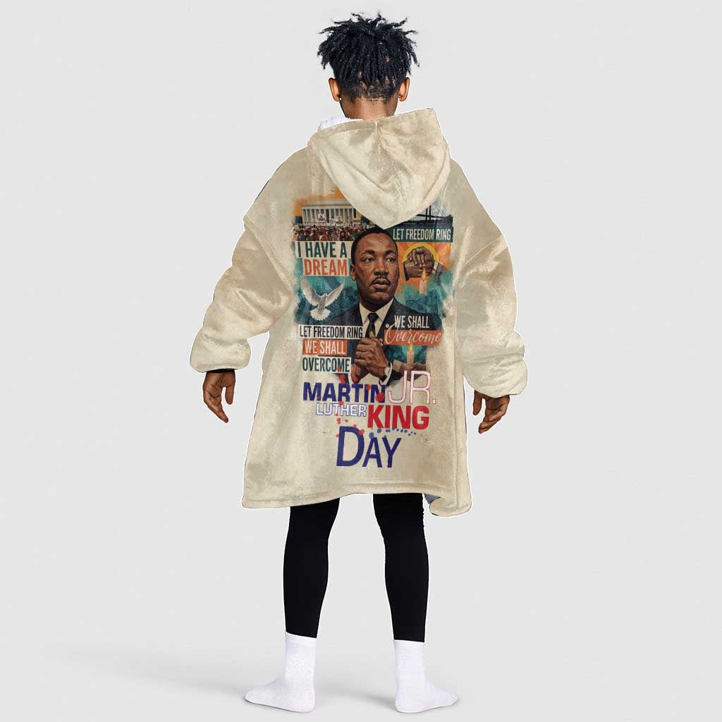 Martin Luther King MLK Kid Wearable Blanket Hoodie I Have a Dream Vintage Art - African Pride
