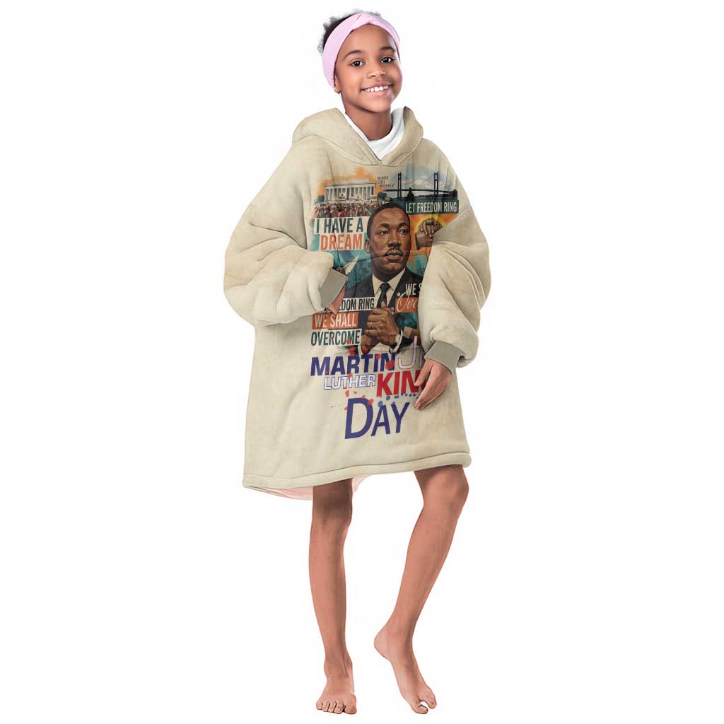 Martin Luther King MLK Kid Wearable Blanket Hoodie I Have a Dream Vintage Art - African Pride
