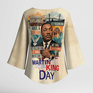 Martin Luther King MLK Kimono Sleeve Blouse I Have a Dream Vintage Art - African Pride