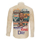 Martin Luther King MLK Long Sleeve Button Shirt I Have a Dream Vintage Art - African Pride