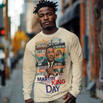 Martin Luther King MLK Long Sleeve Shirt I Have a Dream Vintage Art - African Pride