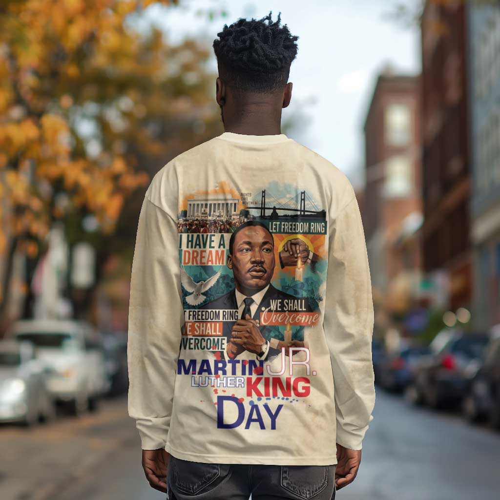 Martin Luther King MLK Long Sleeve Shirt I Have a Dream Vintage Art - African Pride