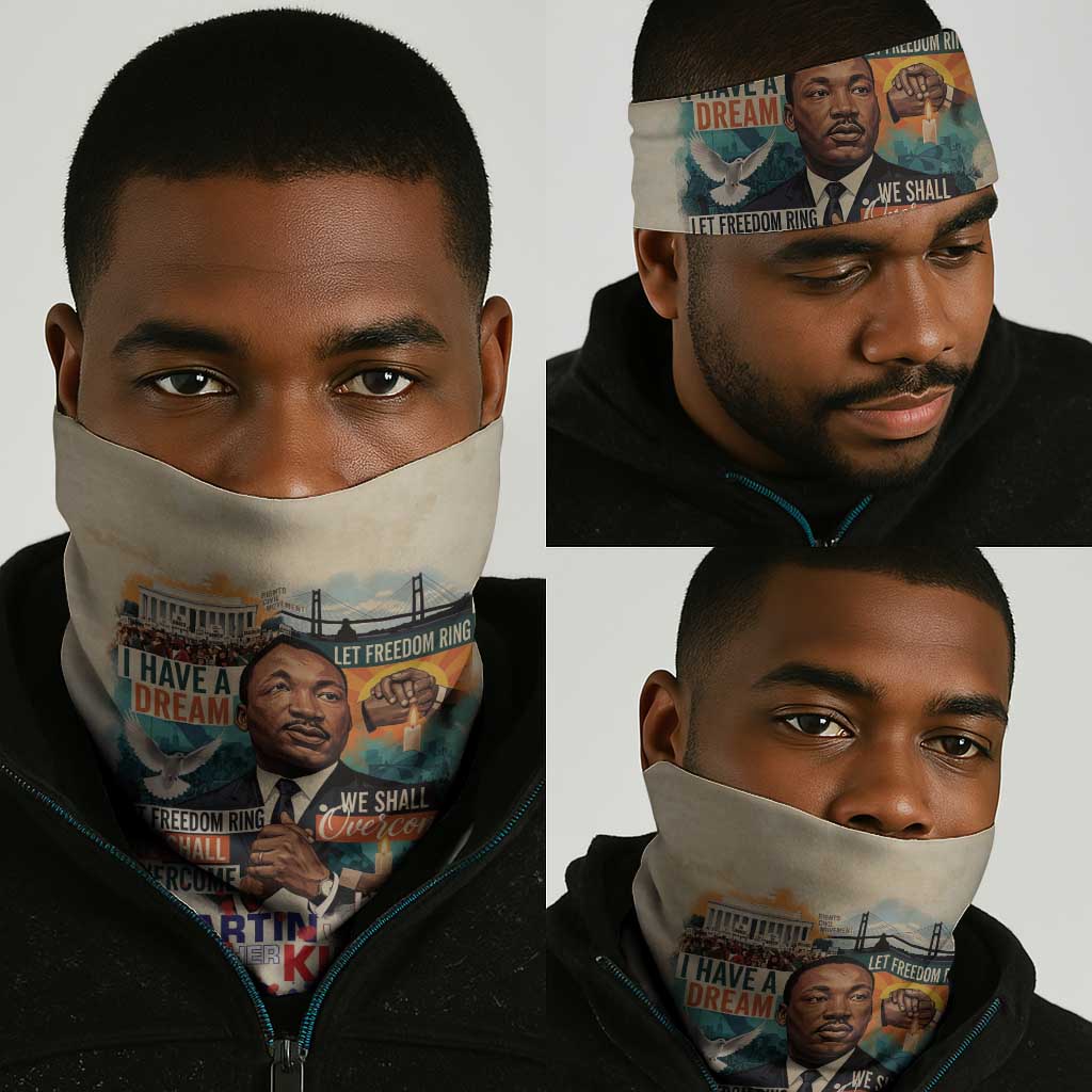 Martin Luther King MLK Neck Gaiter I Have a Dream Vintage Art - African Pride