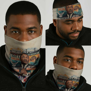 Martin Luther King MLK Neck Gaiter I Have a Dream Vintage Art - African Pride