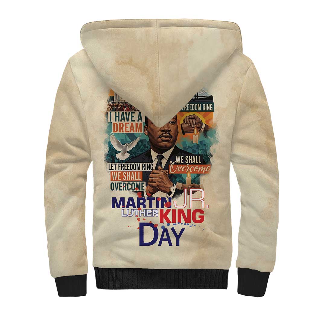 Martin Luther King MLK Sherpa Hoodie I Have a Dream Vintage Art - African Pride