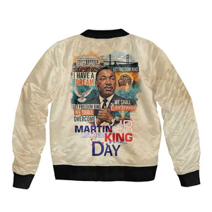 Martin Luther King MLK Sleeve Zip Bomber Jacket I Have a Dream Vintage Art - African Pride