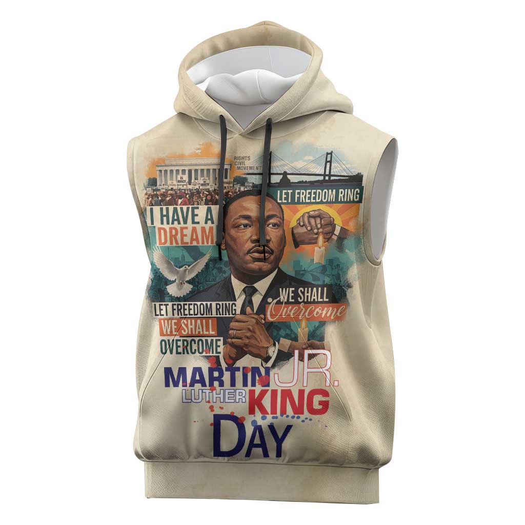 Martin Luther King MLK Sleeveless Hoodie I Have a Dream Vintage Art - African Pride
