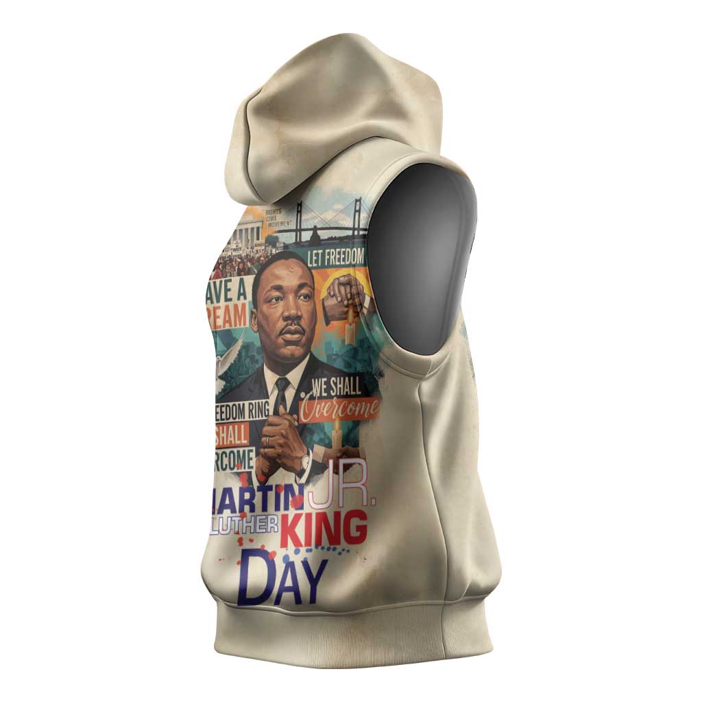 Martin Luther King MLK Sleeveless Hoodie I Have a Dream Vintage Art - African Pride