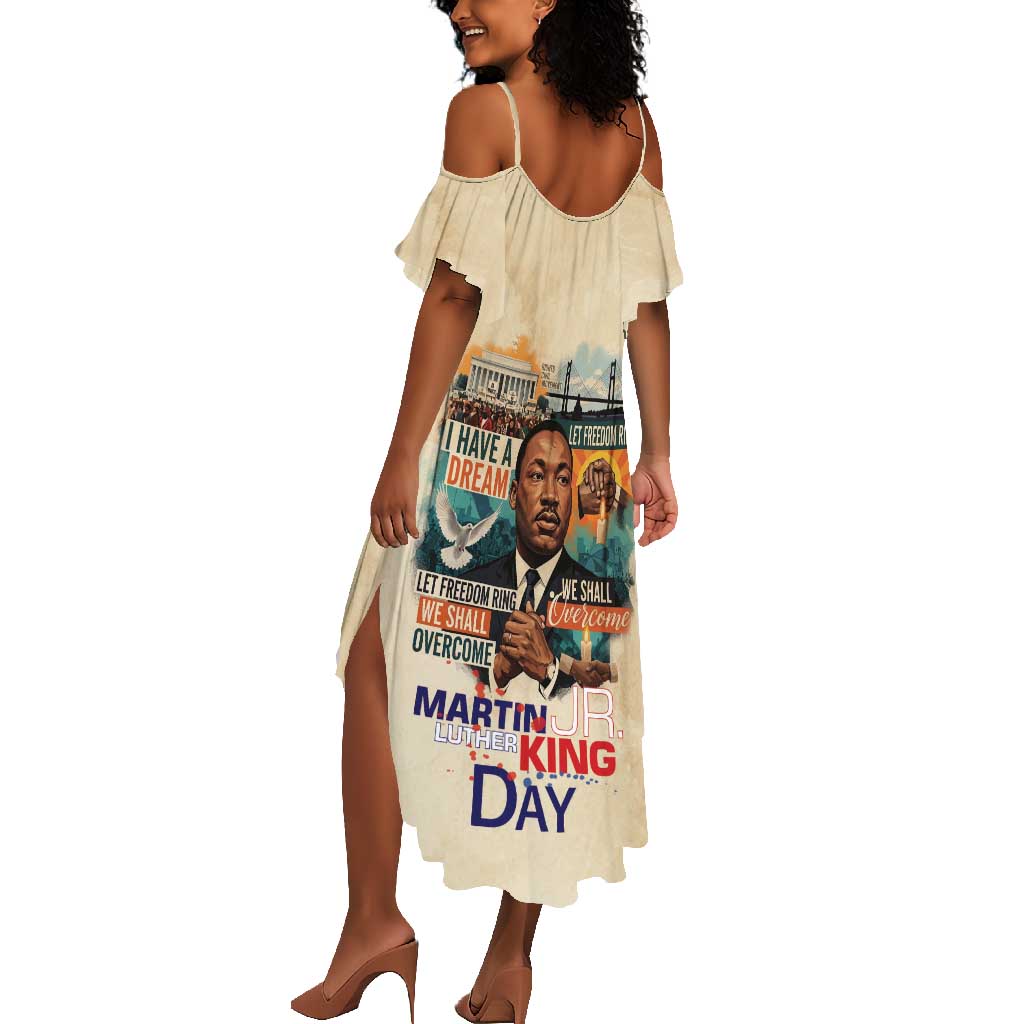 Martin Luther King MLK Summer Maxi Dress I Have a Dream Vintage Art - African Pride