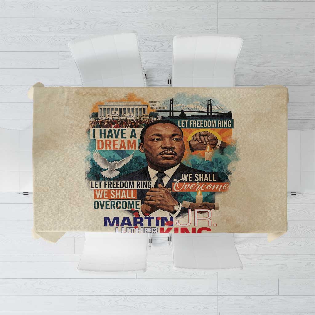 Martin Luther King MLK Tablecloth I Have a Dream Vintage Art - African Pride