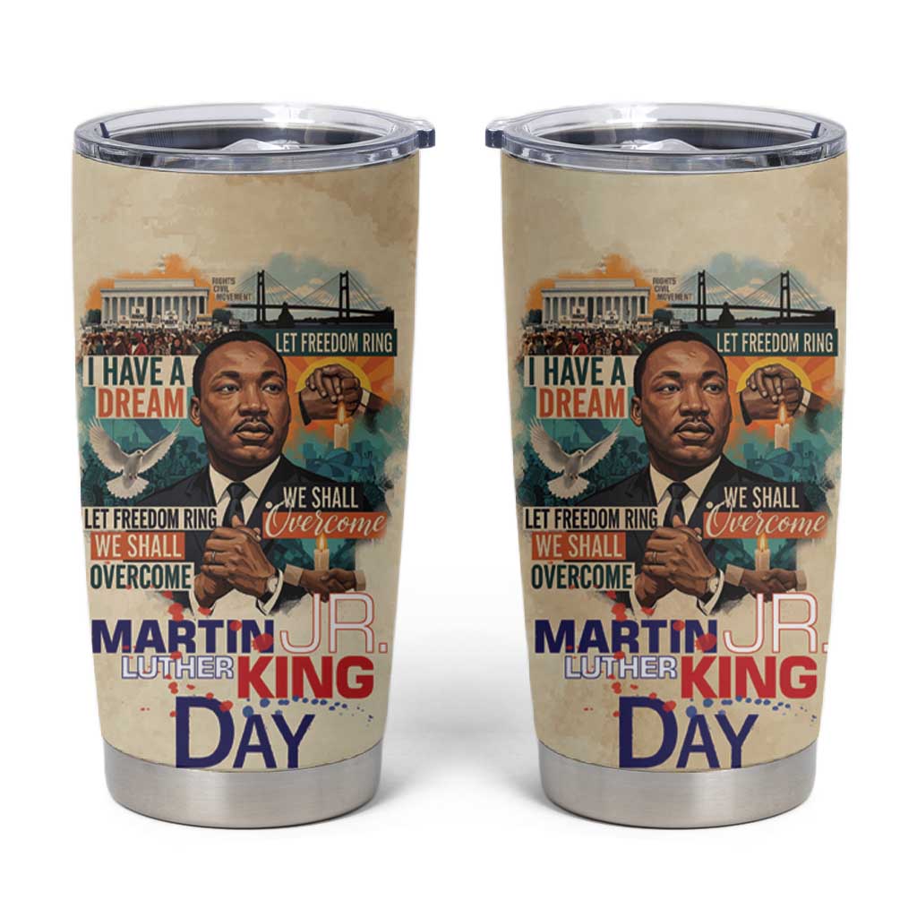 Martin Luther King MLK Tumbler Cup I Have a Dream Vintage Art - African Pride