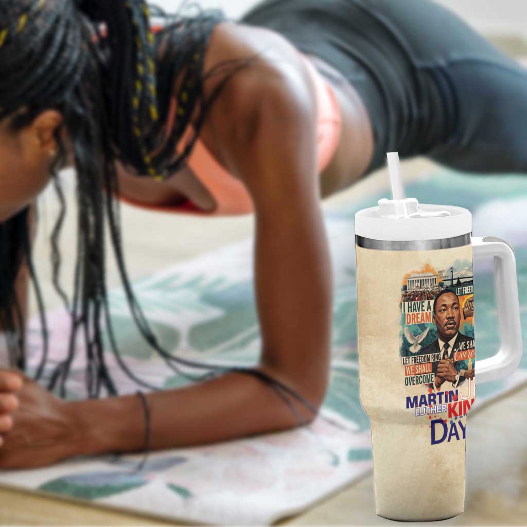 Martin Luther King MLK Tumbler With Handle I Have a Dream Vintage Art - African Pride