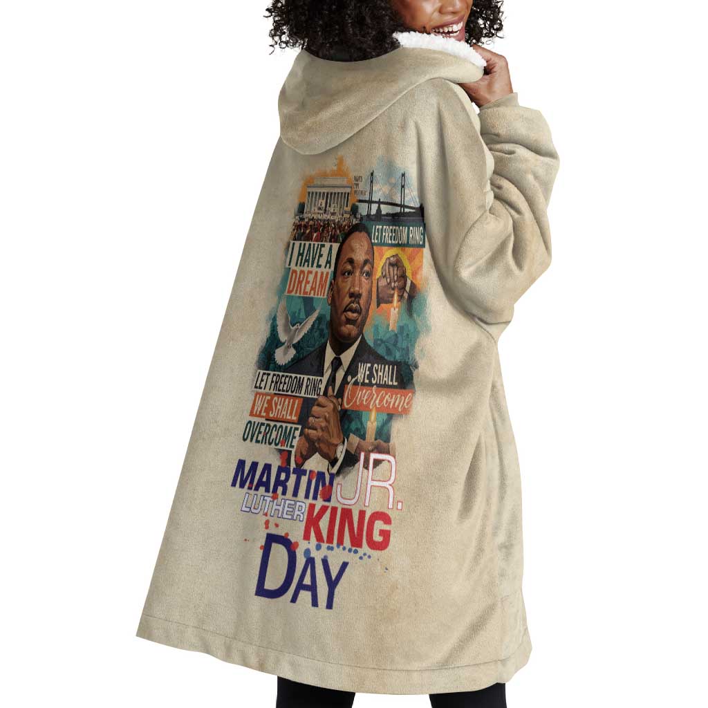 Martin Luther King MLK Wearable Blanket Hoodie I Have a Dream Vintage Art - African Pride