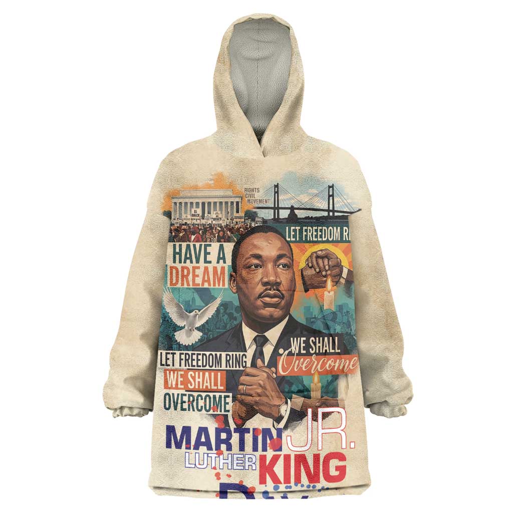 Martin Luther King MLK Wearable Blanket Hoodie I Have a Dream Vintage Art - African Pride