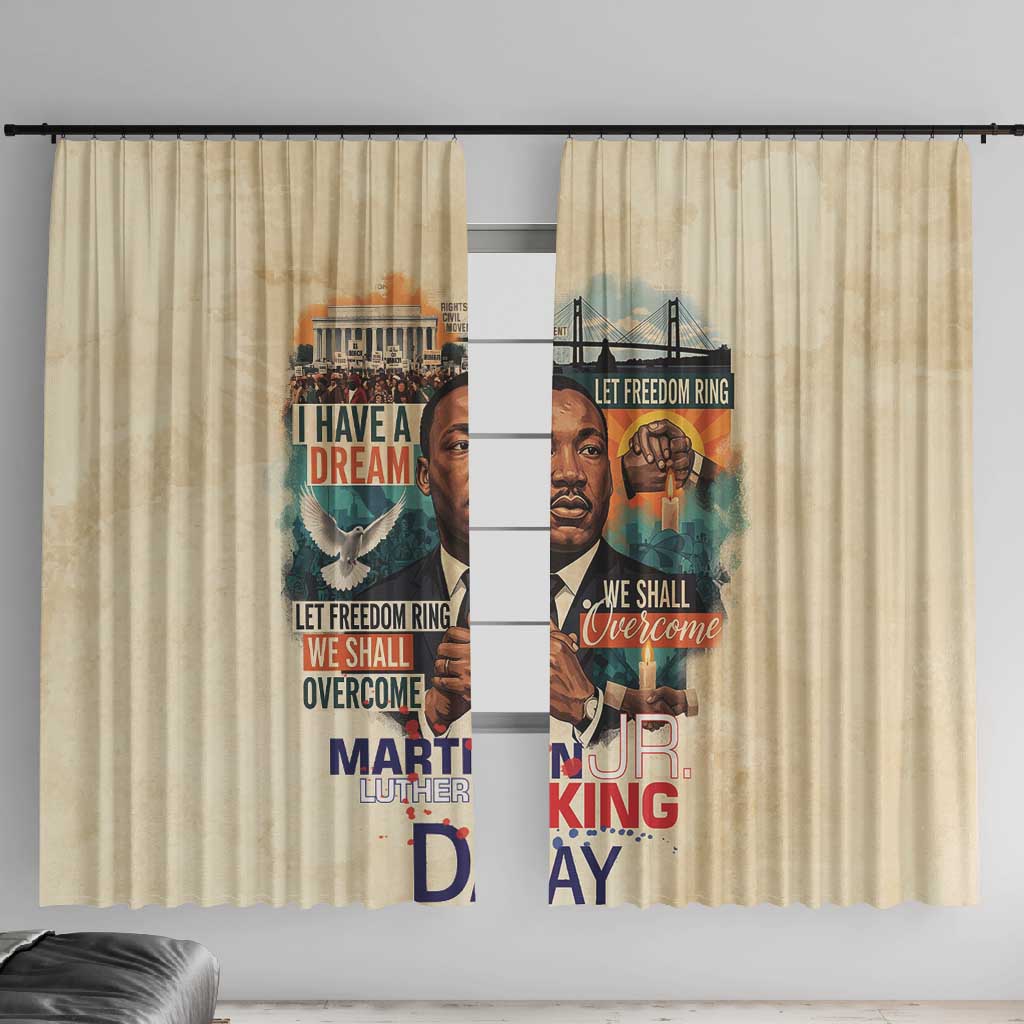 Martin Luther King MLK Window Curtain I Have a Dream Vintage Art - African Pride