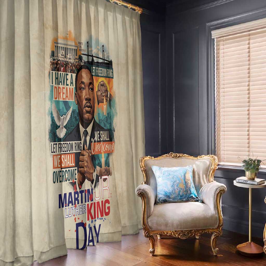 Martin Luther King MLK Window Curtain I Have a Dream Vintage Art - African Pride