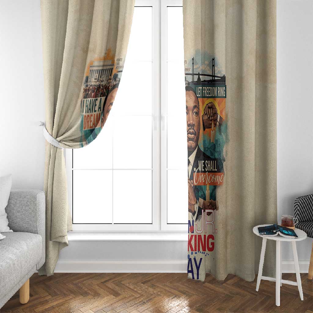 Martin Luther King MLK Window Curtain I Have a Dream Vintage Art - African Pride