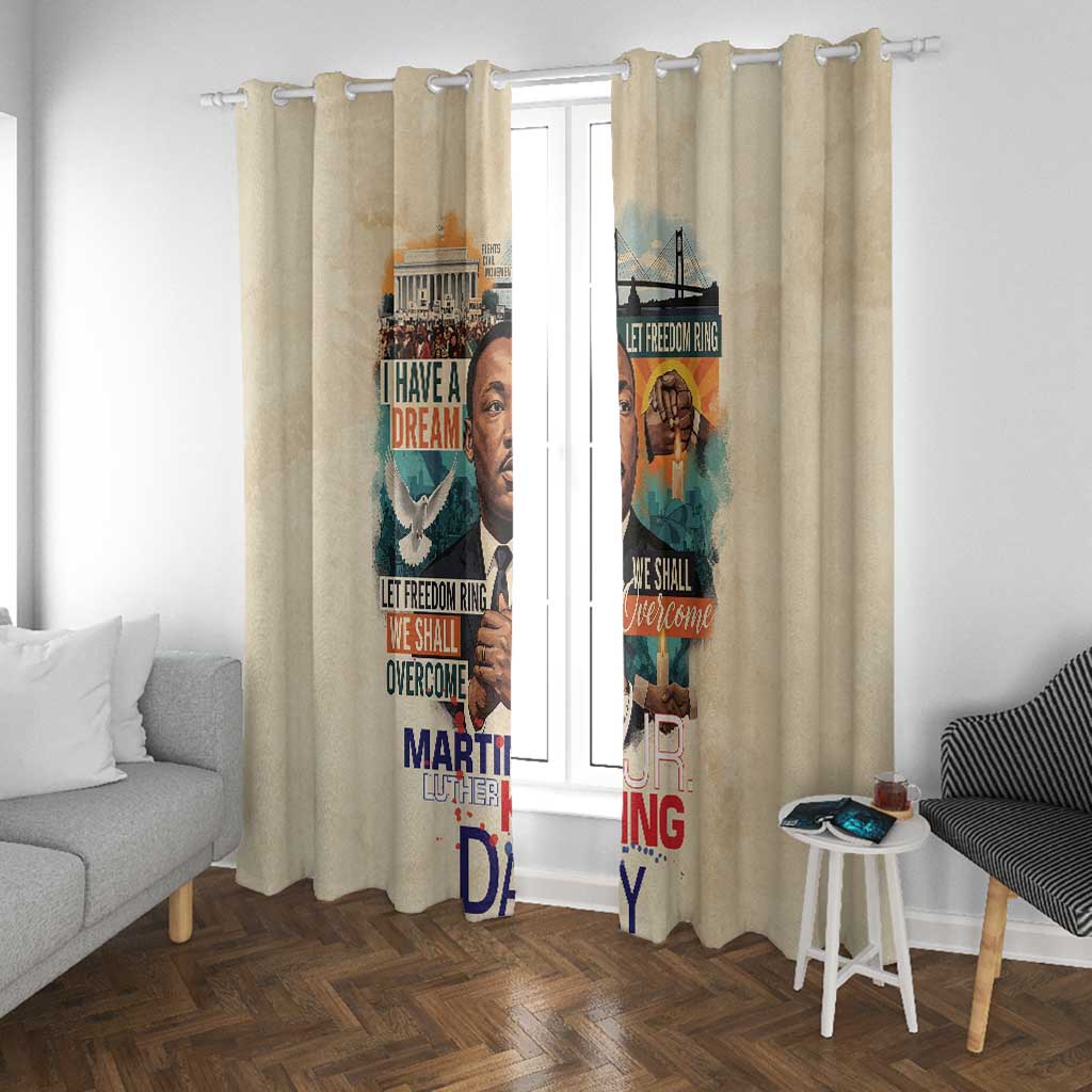 Martin Luther King MLK Window Curtain I Have a Dream Vintage Art - African Pride