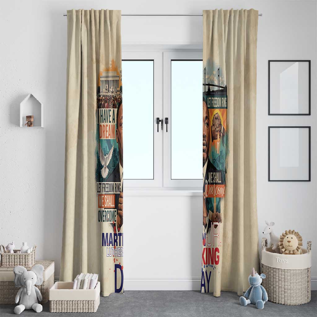 Martin Luther King MLK Window Curtain I Have a Dream Vintage Art - African Pride