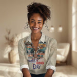 Martin Luther King MLK Women Casual Shirt I Have a Dream Vintage Art - African Pride