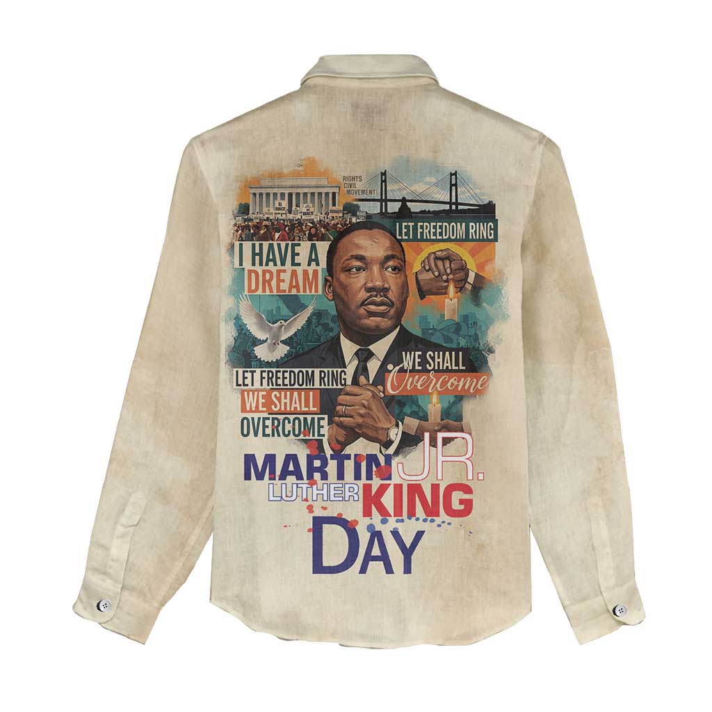 Martin Luther King MLK Women Casual Shirt I Have a Dream Vintage Art - African Pride