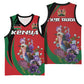 Personalized Afro Kenya Lilac Breasted Roller Basketball Jersey With Violet Flowers - African Pride