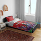 Personalized Afro Kenya Lilac Breasted Roller Bedding Set With Violet Flowers